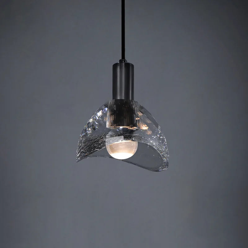 luminaire led suspension en cristal k9 de luxe postmoderne - vue 7 sur 8