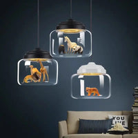 Suspension modernes en verre nordique