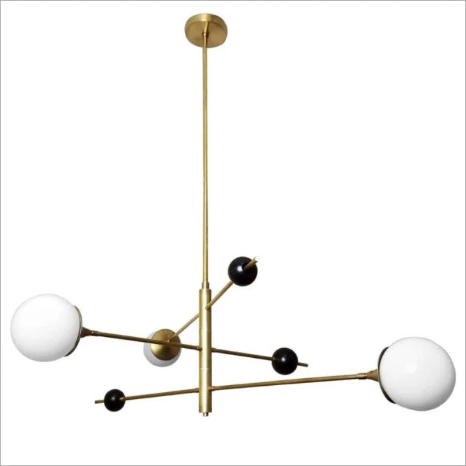 Kronleuchter Orbital Vintage mit drei Ebenen im minimalistischen Stil für den Innenbereich