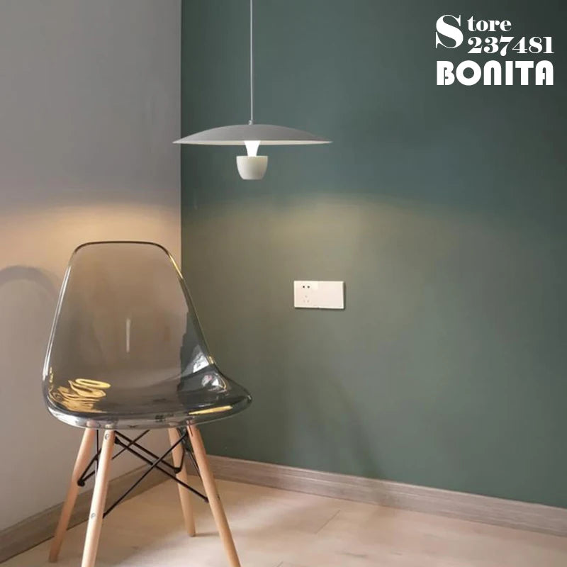 suspension moderne à led en aluminium design nordique - vue 3 sur 7