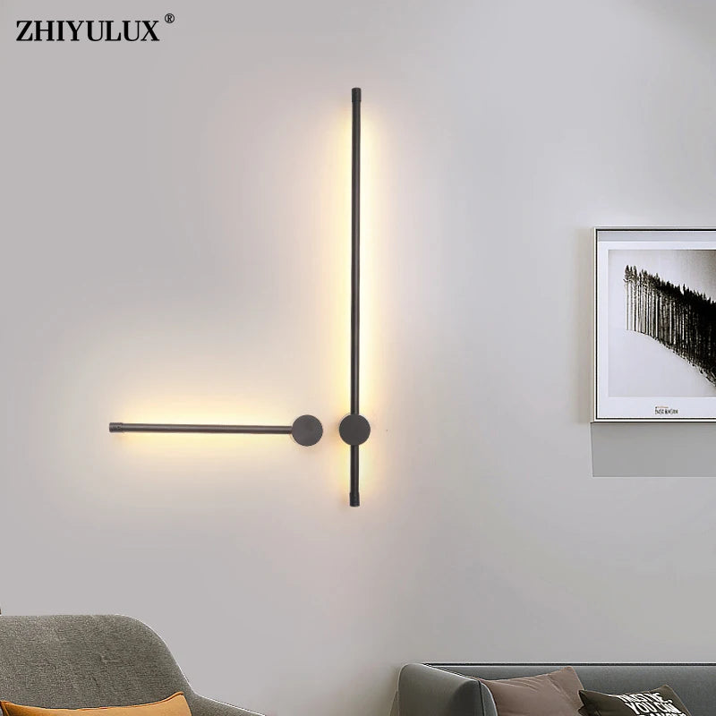 Moderne LED-Wandleuchte mit Stecker für Wohnzimmer, Schlafzimmer, Flur und Küche - vue 4 sur 20