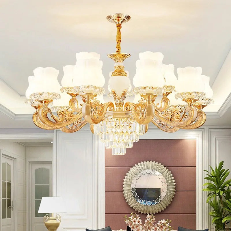 lustre moderne en cristal pour un éclairage élégant et raffiné - vue 3 sur 12