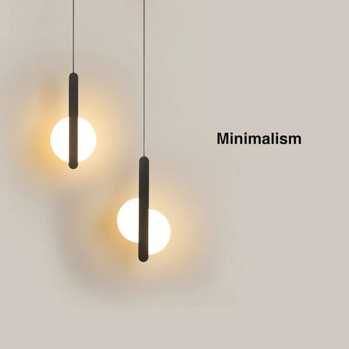 Moderne minimaliste LED longue ligne unique tête lustre café bar lampe de table chambre lampe de chevet restaurant suspension lumières