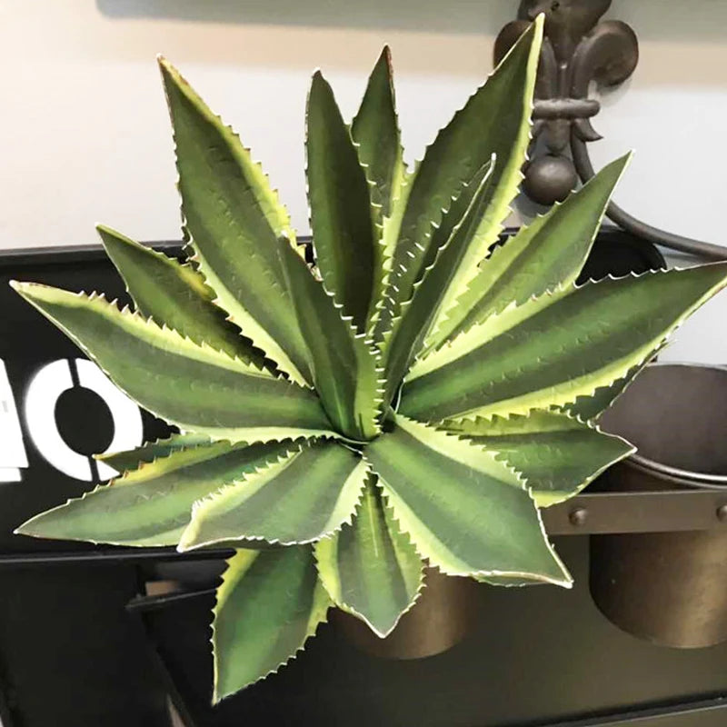 plantes succulentes artificielles décoratives en plastique à épines de lotus - vue 11 sur 11