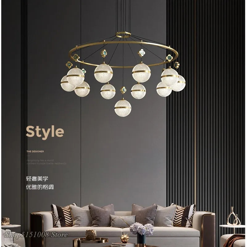 lustre moderne minimaliste en cristal luxueux 2021 - vue 2 sur 8