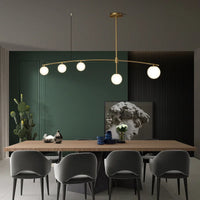 lustre moderne en métal et verre pour intérieur nordique