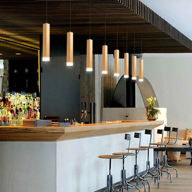 Luminaire suspension led tube tuyau carré