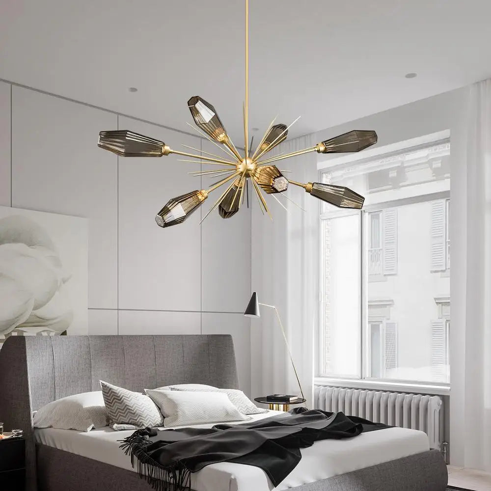 lustre en verre créatif design post-moderne minimaliste élégant - vue 9 sur 8