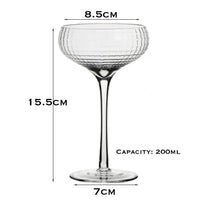 Verres a cocktail champagne martini vin a pied