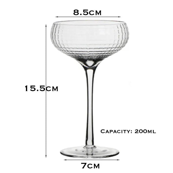 Verres a cocktail champagne martini vin a pied
