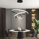 Moderner LED-Kronleuchter aus Acryl mit Leuchtring