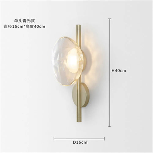 Design-Wandleuchte aus Glas für moderne elegante Dekoration
