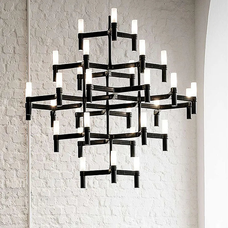 lustre moderne de luxe en métal éclairage suspendu réglable