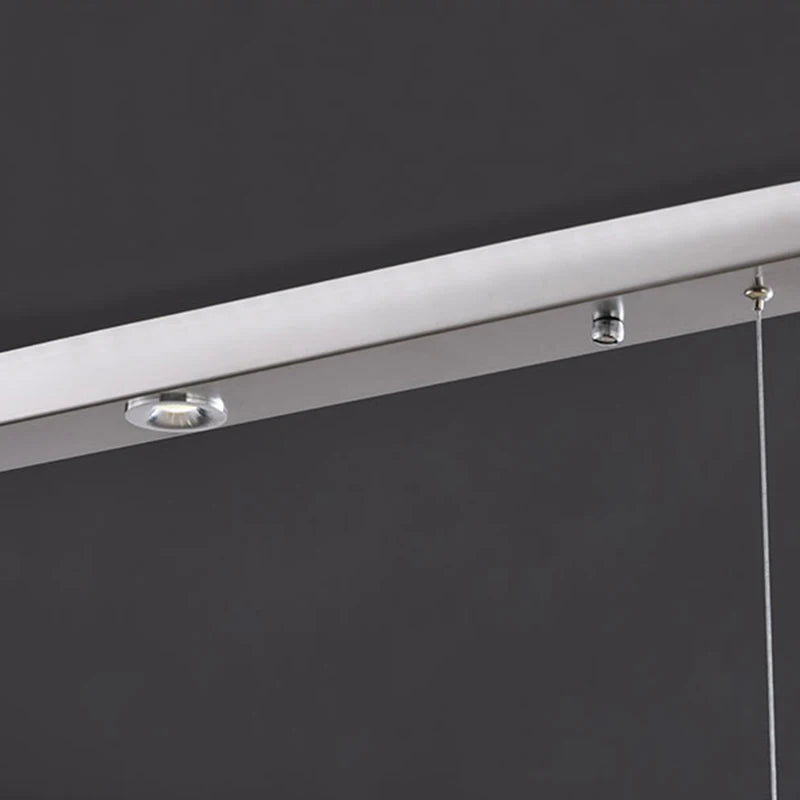 lustre led postmoderne en acier inoxydable pour villa - vue 6 sur 7