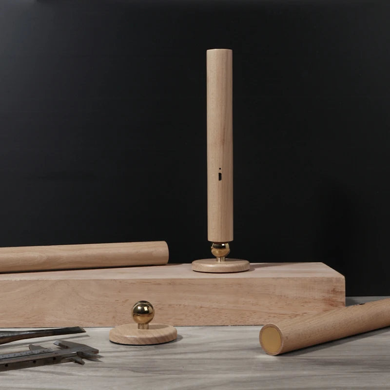 Wandleuchte aus Holz mit USB-Ladefunktion und einstellbarer Helligkeit - vue 6 sur 7