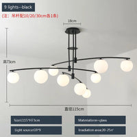 Moderne Pendelleuchte aus Metall und Glas für den Innenbereich