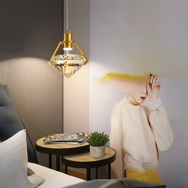 lustre led en cristal post-moderne pour décoration créative - vue 3 sur 9