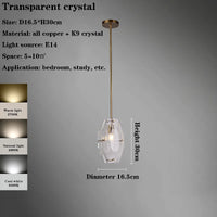 lustre nordique en cuivre et verre créatif simple