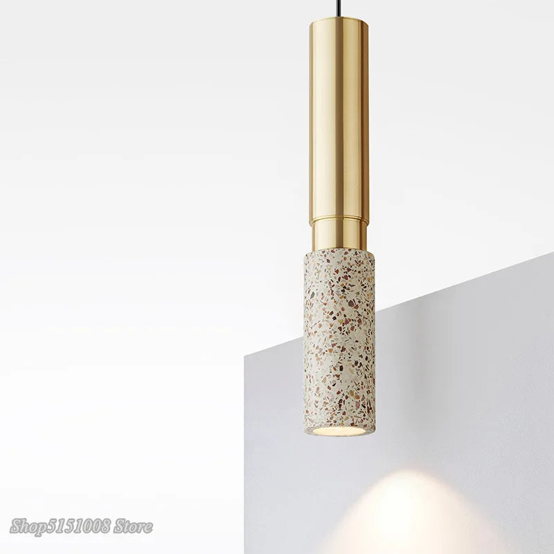 suspension moderne simple en marbre de style nordique ins - vue 5 sur 11