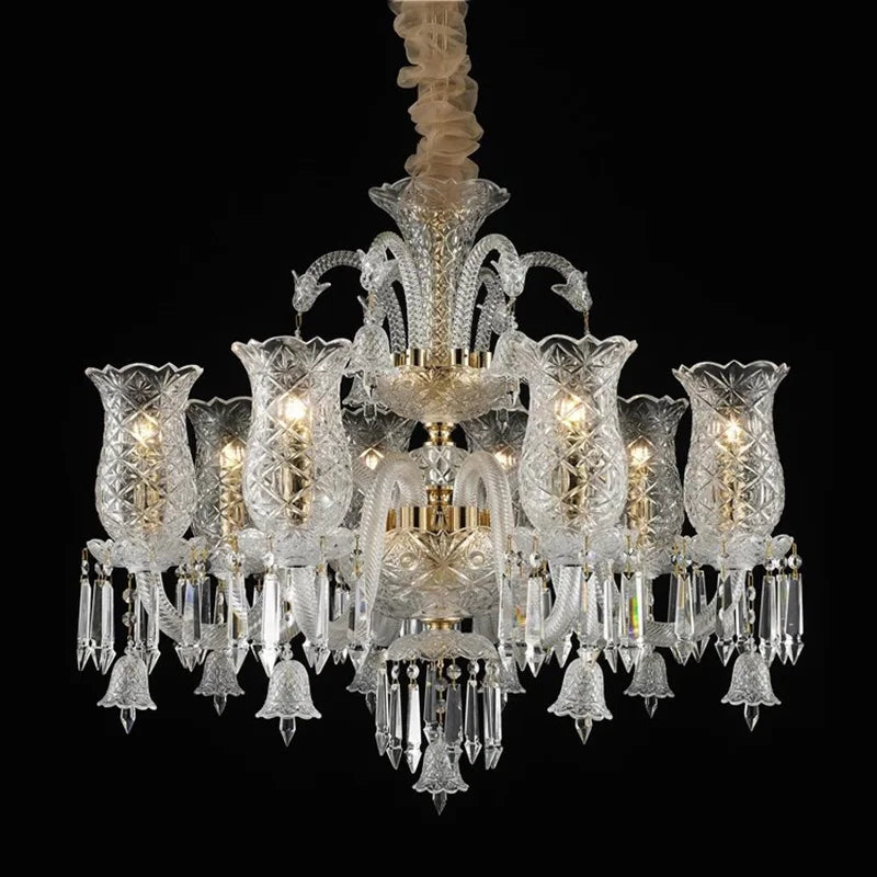 lustre en cristal européen pour décoration moderne et élégante - vue 3 sur 25