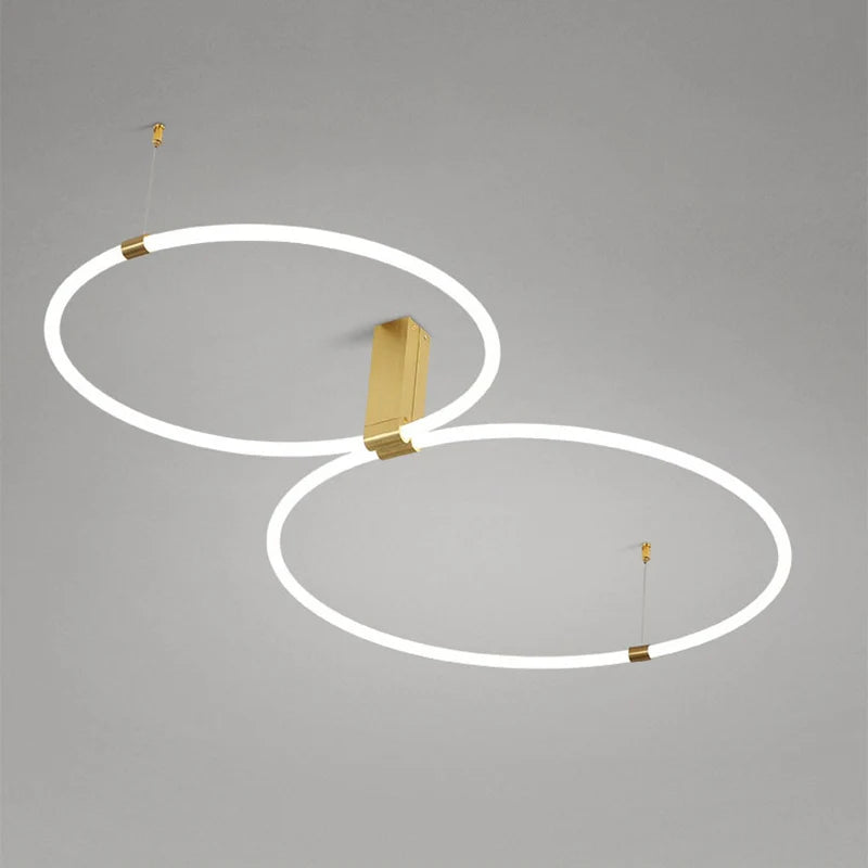 Plafonnier design ronds LED éclairage 360 degrés en acrylique - vue 7 sur 11