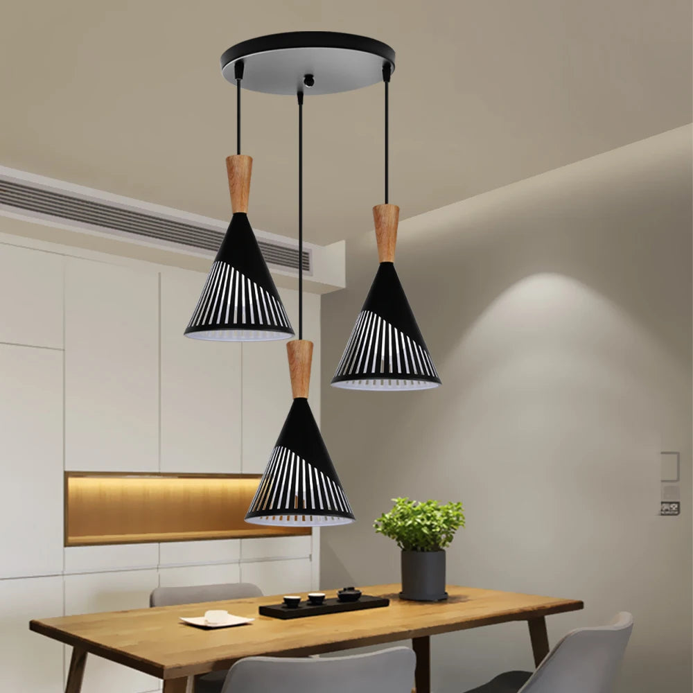 suspension loft vintage avec abat-jour industriel moderne - vue 4 sur 13