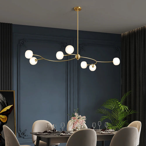 Kronleuchter aus Kupfer für Restaurants modernes Design für den Innenbereich - vue 2 sur 10