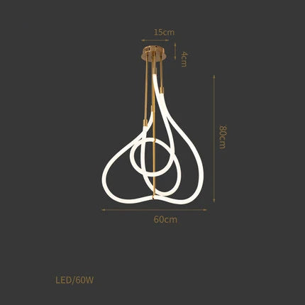 Design-Pendelleuchte in Form eleganter Musiknoten