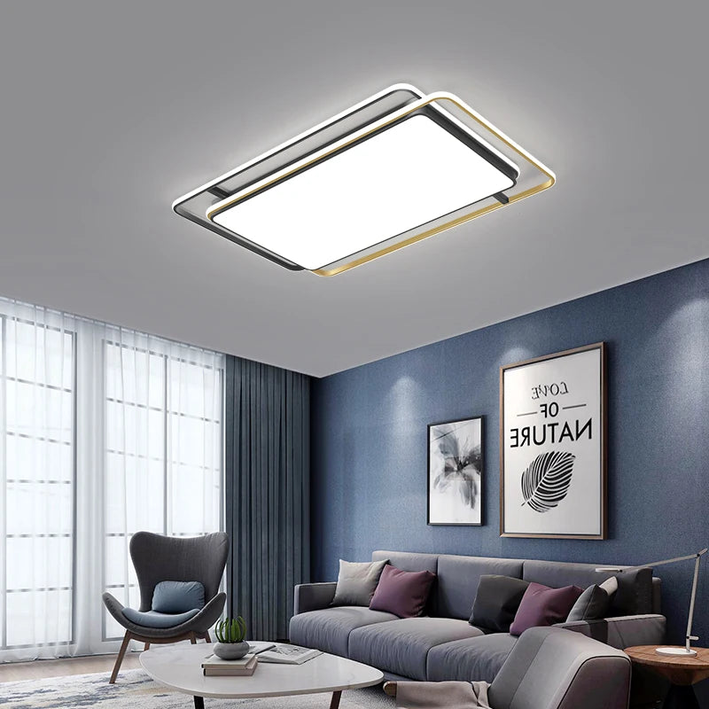 LED-Deckenleuchte kreative Geometrie schlichte Eleganz Innenbeleuchtung - vue 3 sur 11