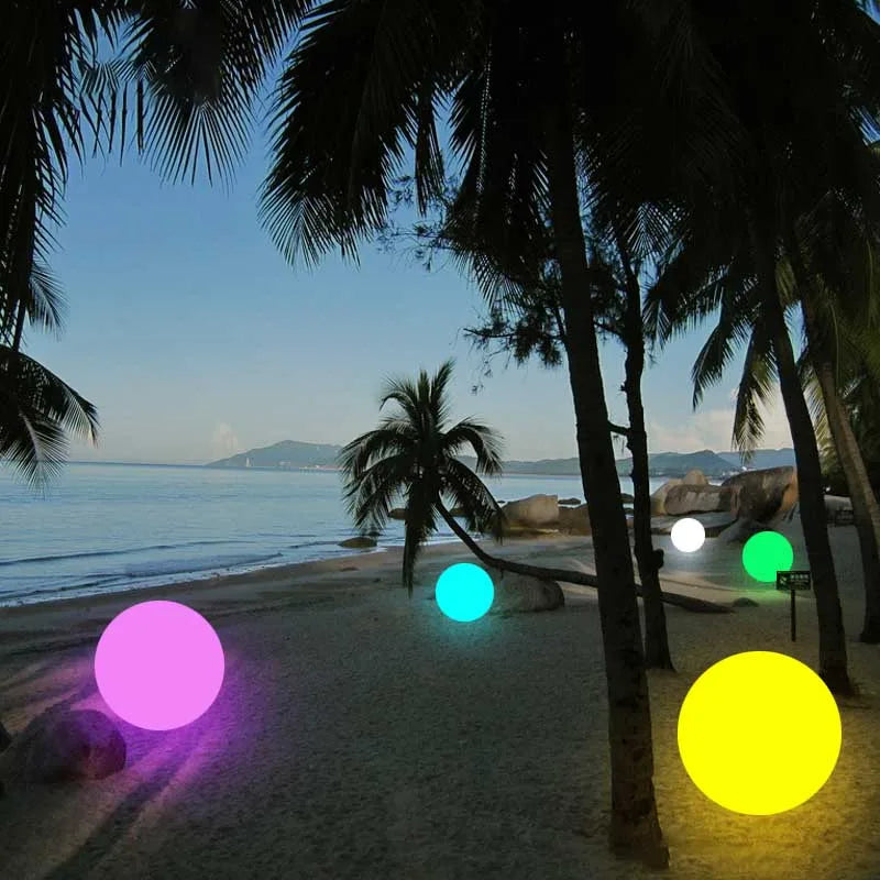 Lampe LED étanche boule de jardin lumière paysage éclairage déco jardin exterieur fête extérieure mariage bar piscina lampes de pelouse flottantes - vue 6 sur 6