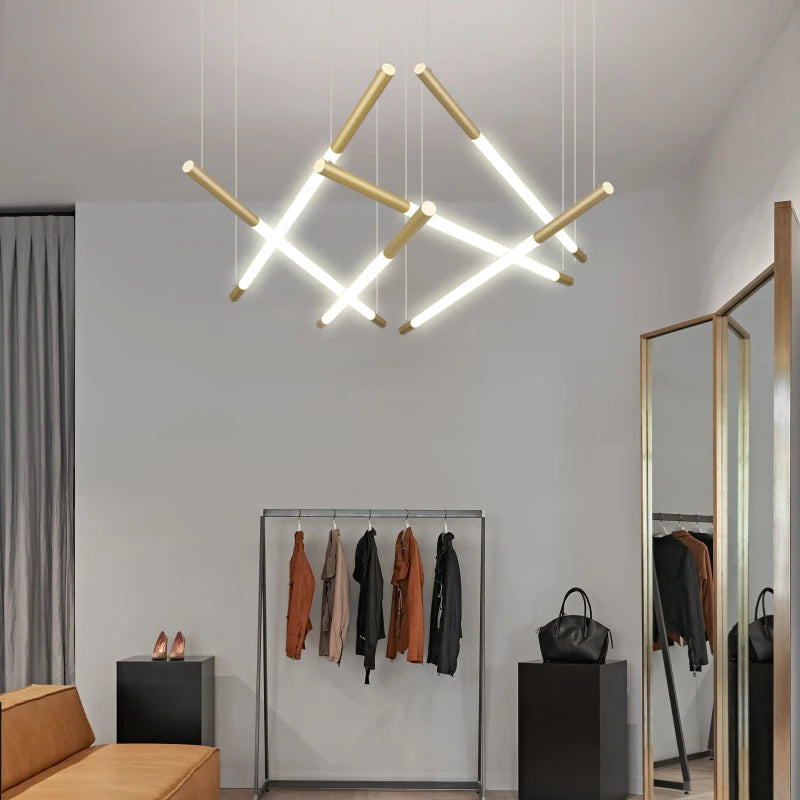 lustre moderne à led créatif pour bar et restaurant - vue 4 sur 23
