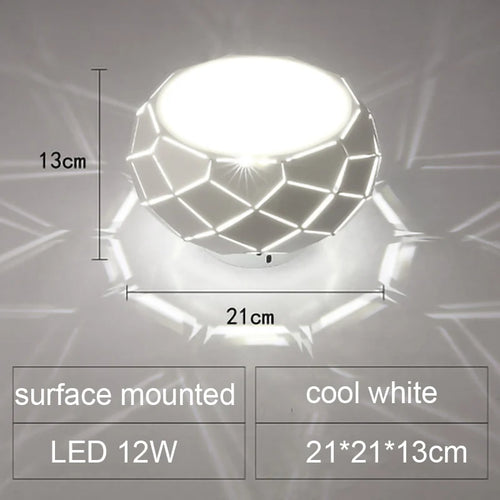 Moderne LED-Deckenleuchte Einfachheit 5 W 12 W - vue 10 sur 18
