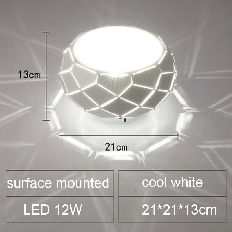 Moderne LED-Deckenleuchte Einfachheit 5 W 12 W - vue 9 sur 18