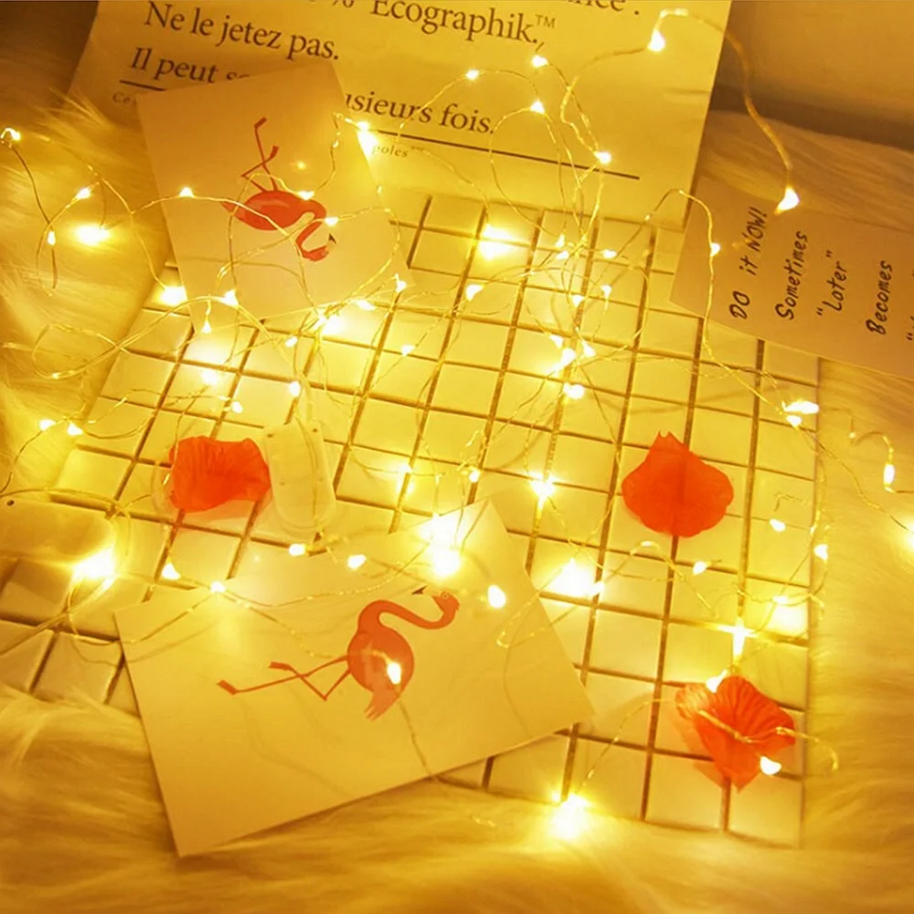 guirlande lumineuse à led en fil de cuivre pour célébrations et décorations - vue 3 sur 18