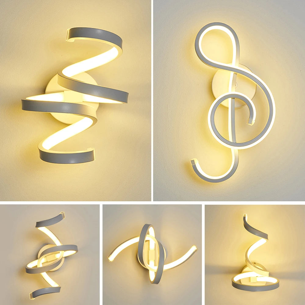 applique murale led moderne style nordique en aluminium - vue 2 sur 11
