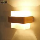 lampe de chevet led japonaise en bois massif créatif