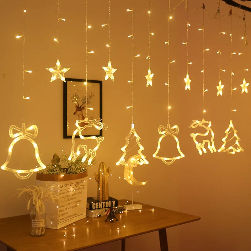 suspension lumineuse led décorative pour noël ambiance romantique - vue 7 sur 11