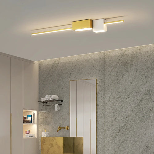 Minimalistische LED-Deckenleuchte im nordischen Stil für langen Flur - vue 5 sur 14