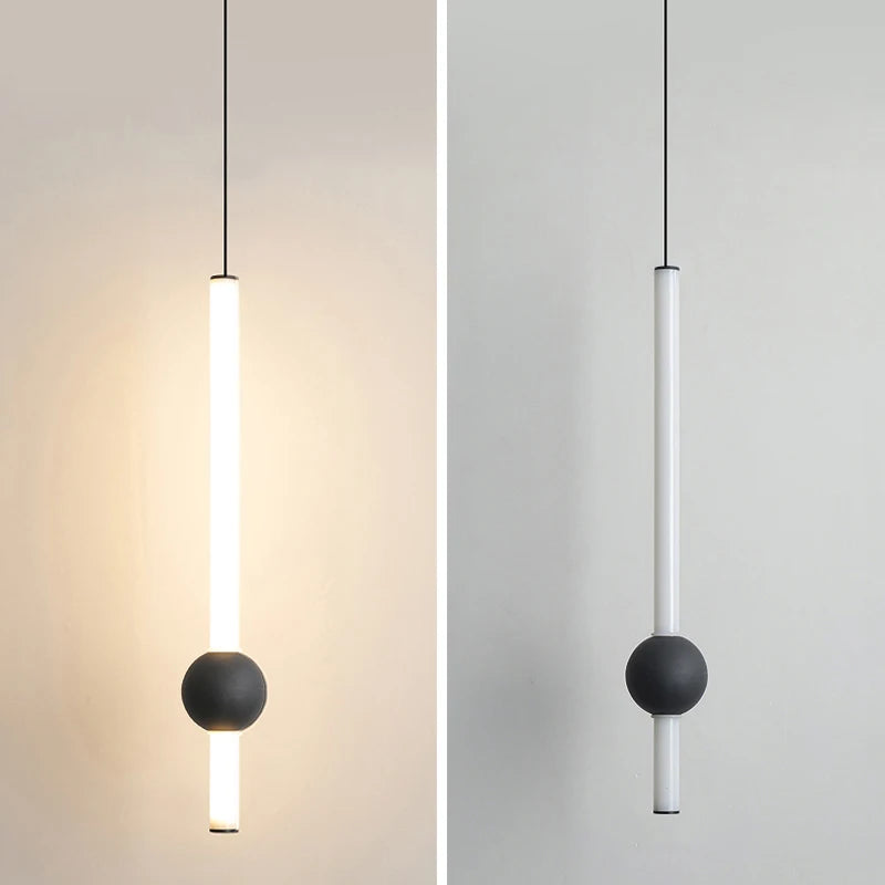 lampe suspendue led en aluminium acrylique design moderne - vue 5 sur 10