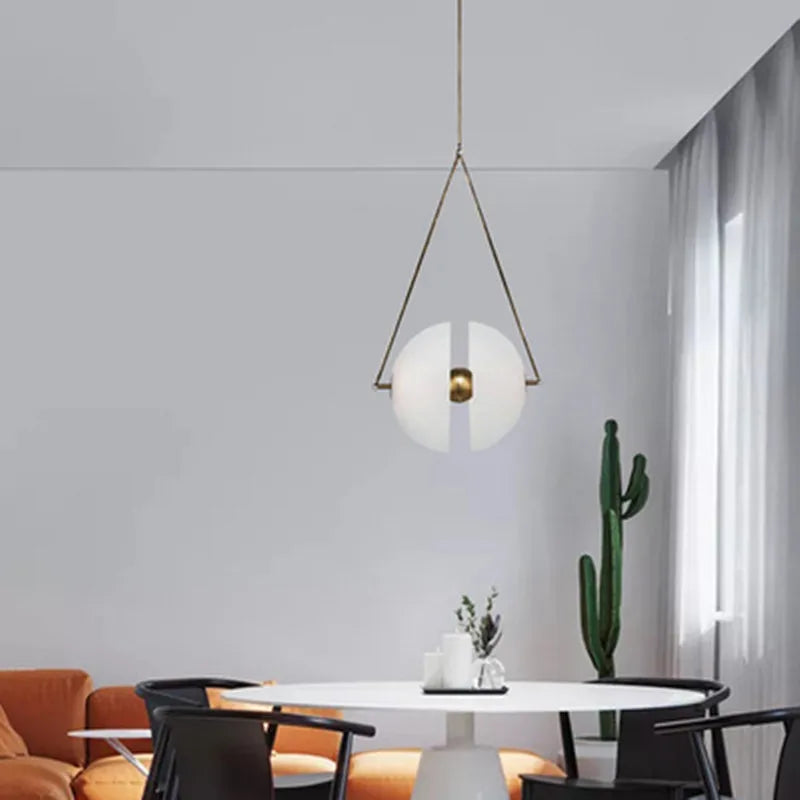 suspension nordique en verre pour décoration de loft et restaurant - vue 6 sur 7