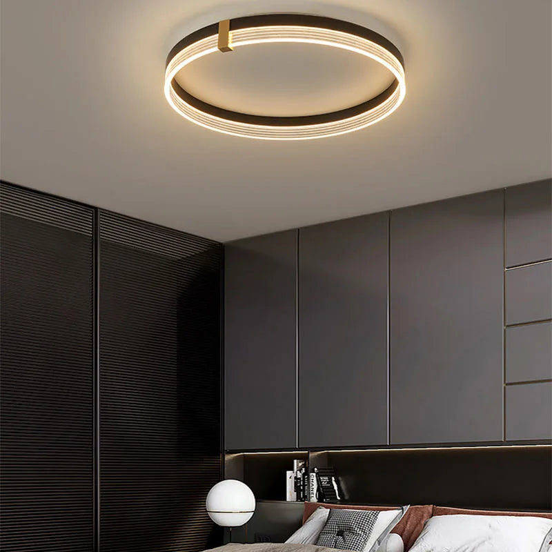 lampe de plafond led minimaliste avec télécommande luxueuse - vue 3 sur 9