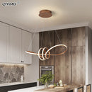 lampe suspendue led moderne avec télécommande luminaria avize