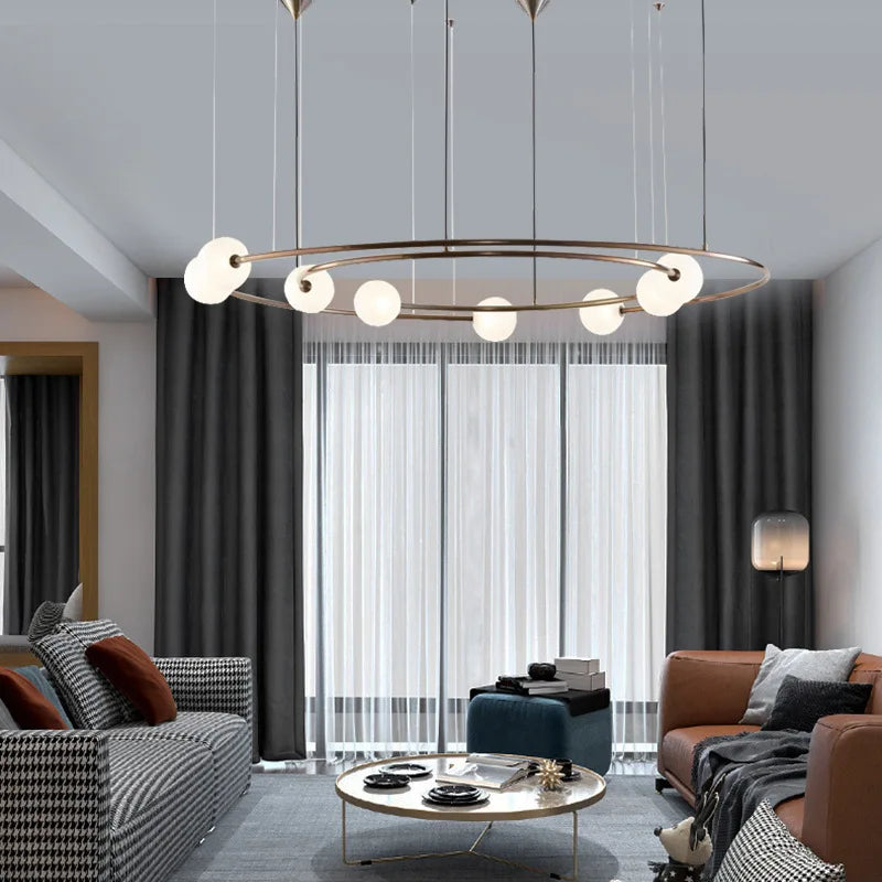 lustre post-moderne globe suspendu pour projet hôtelier winfordo - vue 6 sur 8
