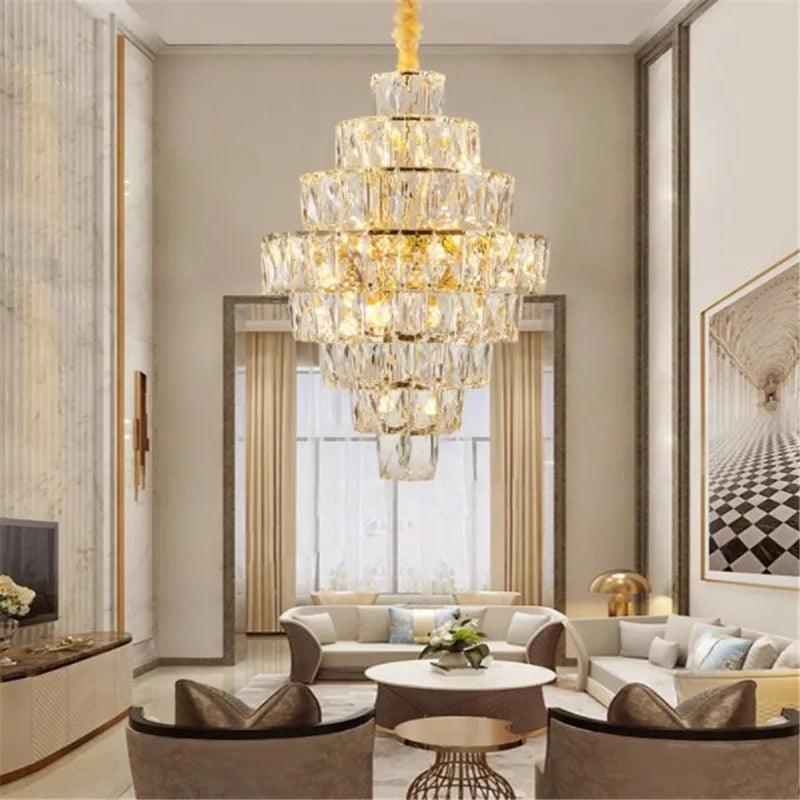 lustre en cristal design nordique pour intérieur élégant - vue 4 sur 12