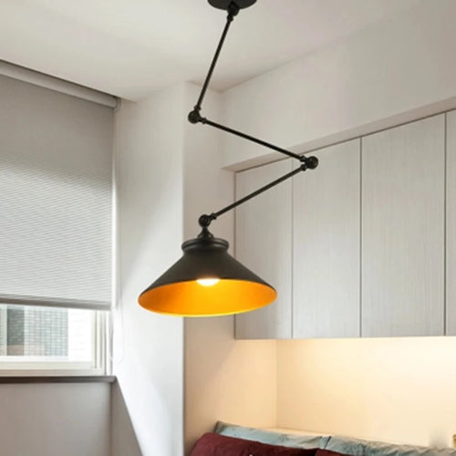 Moderne minimalistische Pendelleuchte aus Schmiedeeisen - vue 3 sur 27
