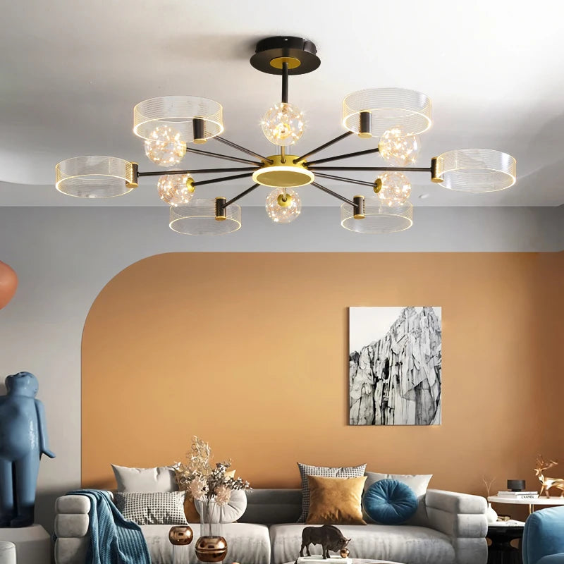 lustre led design pour intérieur moderne et élégant - vue 4 sur 10