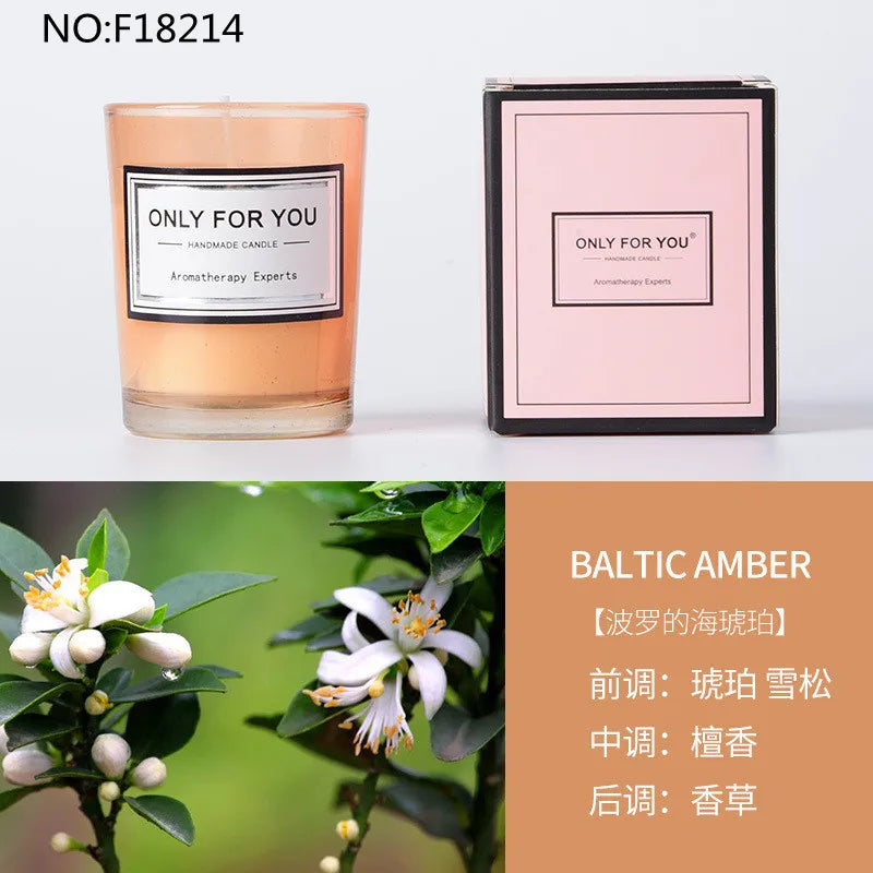bougie parfumée romantique en cire de soja artisanale avec huiles essentielles - vue 25 sur 26