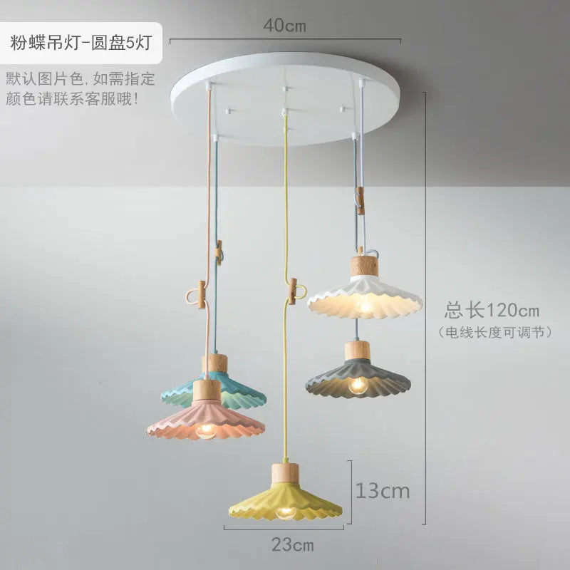 suspension moderne simple led en ciment nordique