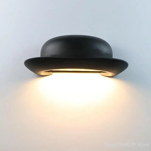 Außenwandleuchte LED im Strohhalmhut-Design - vue 3 sur 6