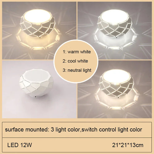 Moderne LED-Deckenleuchte Einfachheit 5 W 12 W